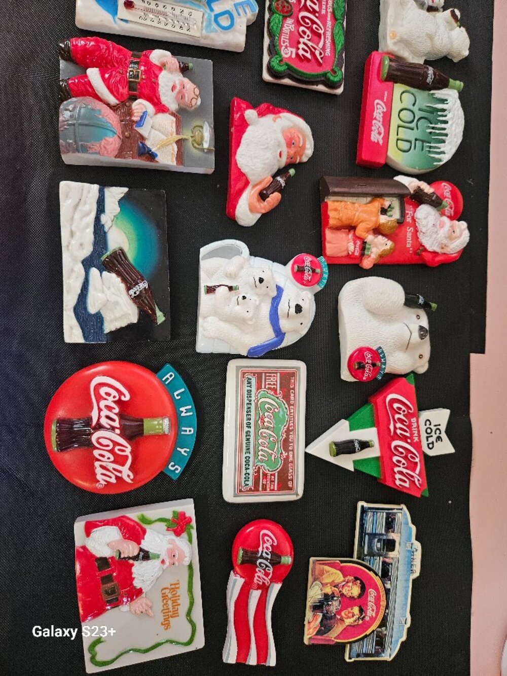 Lot of 19 Vintage Coca-Cola Fridge Magnets 1990s Holiday Polar Bear